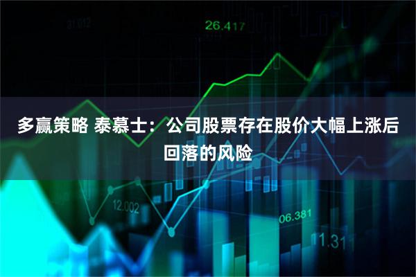 多赢策略 泰慕士：公司股票存在股价大幅上涨后回落的风险